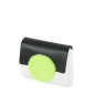 Klapka O bag glam Circle simil pelle nappa cerchio in contrasto ecopelliccia Nero fluo lime