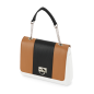 Klapka O bag glam Simil pelle nappa fascia stampa snake Biscotto nero