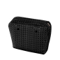Organizer O bag mini Quilted shiny Nero