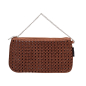 Kosmetyczka O bag Con catena tessutotraforato Cognac