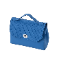 Body O bag soft smooth mini Textureintreccio con pattina Celeste