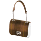 Klapka O bag pocket Jaquard checkeffetto plaid Biscotto