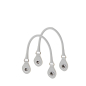 Uchwyty krótkie con anello Sintetico effetto nappa Easy Light grey