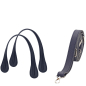 Uchwyty i Pasek naramienny O bag square Tumbled effect Blue navy