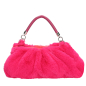Torebka O bag puffy Ecopelliccia lapin Fluo fucsia