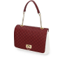 Klapka O bag glam Matelasse effect fabric flap with wrist strap Bordeaux oro