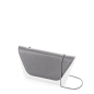 Klapka O bag sheen Saffiano con catena Argento