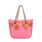 Torebka O bag standard Fiori Raffia Rosa