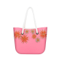 Torebka O bag standard Fiori raffia Rosa