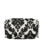 Torebka O bag glam Damascato ciniglia Nero