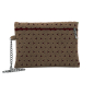 Etui z łańcuszkiem Feltro Mattone beige