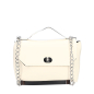 Torebka O bag soft smooth mini con pattina Bianco