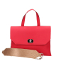 Torebka O bag soft smooth mini con pattina Ciliegia