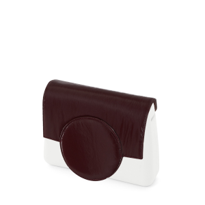 Klapka O bag glam Circle tessuto nylon lucido imbottito Bordeaux