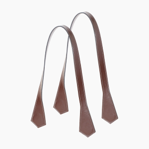 Uchwyty Długie A Punta Con Impunture Tessuto Sintetico Nappa Easy Dark Brown