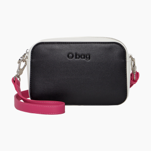 Torebka O bag milano Sintetico nappa easy Latte nero Fucsia rose