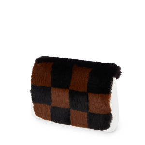 Klapka O bag glam Lapin check synthetic fibre Nero Bark