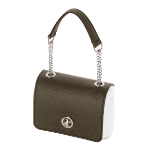 Klapka O bag pocket Tumbled effect con manichetto Lichen