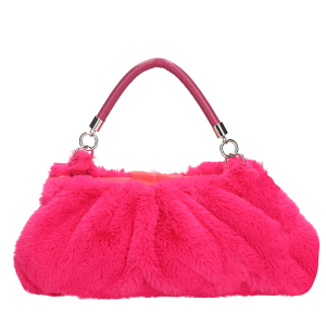 Torebka O bag puffy Ecopelliccia lapin Fluo fucsia