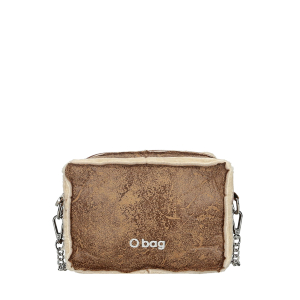 Torebka O bag pocket tessuto sintetico effetto montone Biscotto