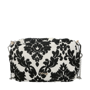 Torebka O bag glam Damascato ciniglia Nero