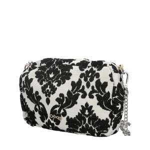 Torebka O bag glam Damascato ciniglia Nero