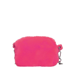 Torebka O bag pocket ecopelliccia Fluo fucsia