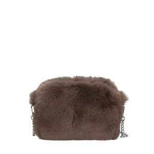 Torebka O bag pocket Ecopelliccia lapin Tortora