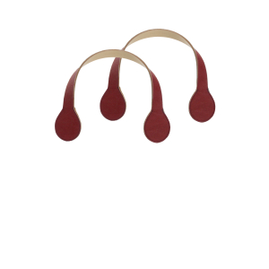 Uchwyty krótkie Eco skóra Goccia vintage Mattone