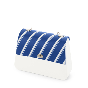 Klapka O bag Queen | Ecopelle active stripes | Bluette