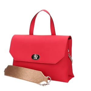 Torebka O bag soft smooth mini con pattina Ciliegia