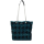 Torebka O bag market ecopelliccia Laseratura pied de poule Blu navy ottanio