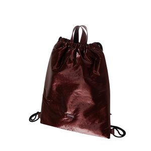Plecak O bag string Tessuto nylon lucido imbottito Bordeaux
