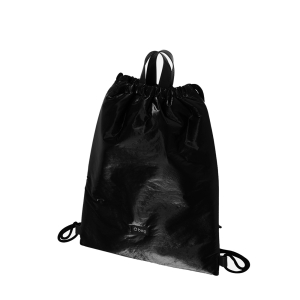 Plecak O bag string Tessuto nylon lucido imbottito Nero