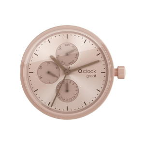 Mechanizm O clock Great Date Pink/bronzo