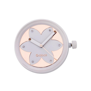 Mechanizm O clock | Metal flower | Oro rosa
