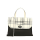 Torebka O bag soft smooth mini con Pattina check Bianco