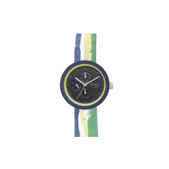 Zegarek O clock shift great foulard watercolor lines Cobalto