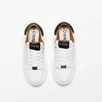 Sneakersy damskie dubai glitter white/black