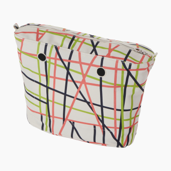 Organizer O Bag standard Tessuto Shangai Pink/Celery Green