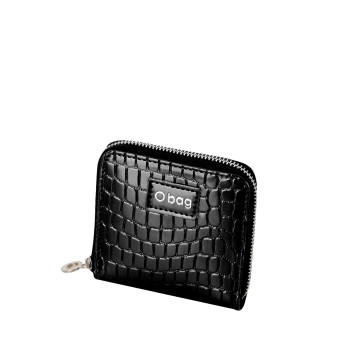 Portfel O half wally Reflective coconut print Nero