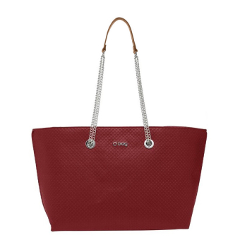 Torebka O bag chelsea ecopelle texture check Rosso
