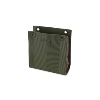 Body O bag double mini Spigata texture ecopelle suede Military