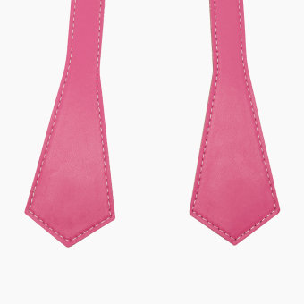 Uchwyty Lungo A Punta Con Impunture Tessuto Sintetico Nappa Easy Pink