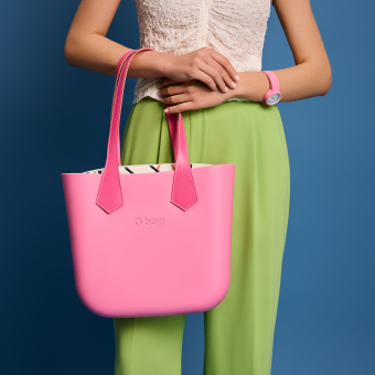 Uchwyty Lungo A Punta Con Impunture Tessuto Sintetico Nappa Easy Pink