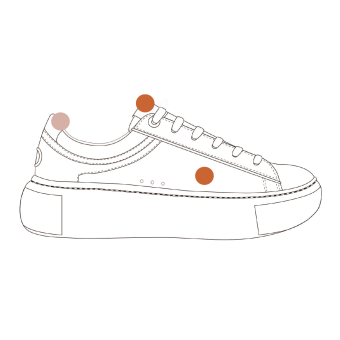 Sneakersy damskie londra metal bianco/bruciato