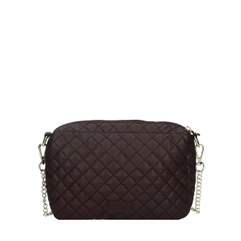 Torebka O bag pocket Effetto nappa matelasse Marrone scuro oro