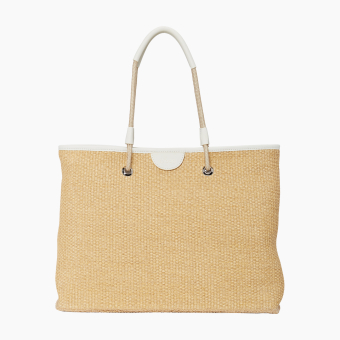 Torebka O Bag Miami Tessuto Rafia Milk