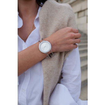 Zegarek O clock time metallo Argento