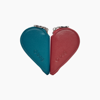 Portmonetka caroline Sintetio nappa easy Laguna blue rosso scarlatto